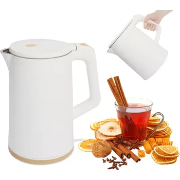 Rychlovarná konvice Bezdrátová rychlovarná konvice 1500 W 1,7 l otočná bílá