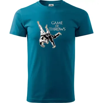 Pánské tričko Game of Throws Judo - Klasické pánské triko vyšší gramáže - XL ( Petrolejová )