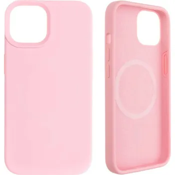 Pouzdro na mobilní telefon Zadní kryt FIXED MagFlow s podporou MagSafe pro Apple iPhone 14, růžový