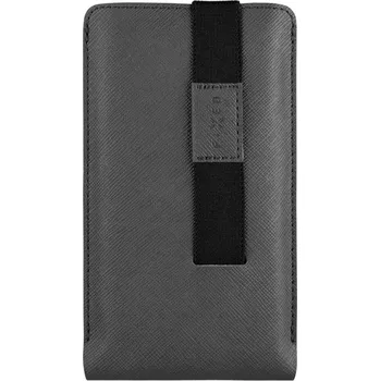 Pouzdro na mobilní telefon Univerzální pouzdro FIXED Lucca se zavíracím popruhem pro telefony do 6,3", šedé