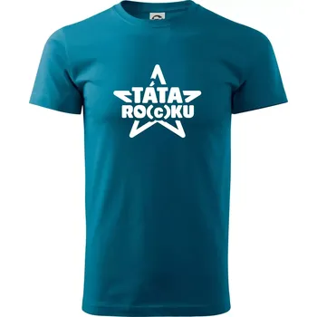 Táta roku rocku - Klasické pánské triko vyšší gramáže - XS ( Petrolejová )