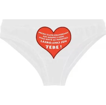 Kalhotky Kalhotky-Nechci zlato - M tanga_bílá