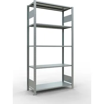 Dílenský regál Policový regál SCHULTE, základní pole, 5 úrovní, zatížení pole 150 kg, 1060 x 436 x 2000 mm