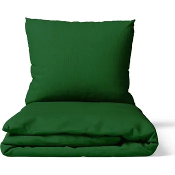 Lněné povlečení 140x200 cm zelené