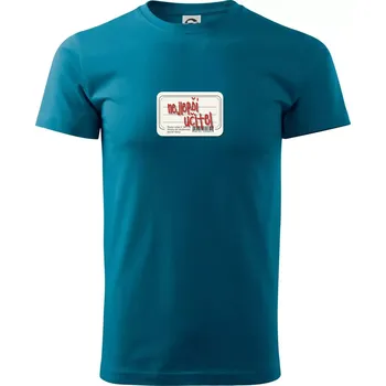 Pánská móda Nejlepší učitel sešit - Klasické pánské triko vyšší gramáže - XS ( Petrolejová )