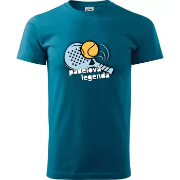 Padelová legenda - Klasické pánské triko vyšší gramáže - XS ( Petrolejová )