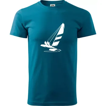 Katamarán na vodě - Klasické pánské triko vyšší gramáže - XS ( Petrolejová )