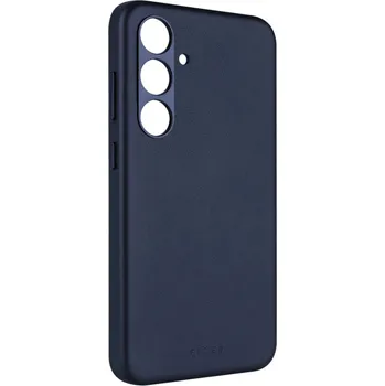 Pouzdro na mobilní telefon Kožený zadní kryt FIXED MagLeather s podporou MagSafe pro Samsung Galaxy S24, modrý