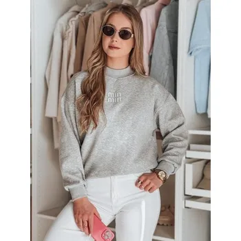 Dámská mikina Dámská oversize mikina s nášivkou LOVASON šedá