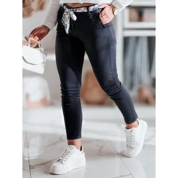 Dámské kalhoty Dámské kalhoty ROSSALI s páskem, tmavě modré