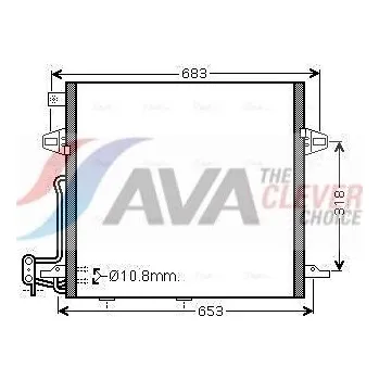 Výparník klimatizace Kondenzátor, klimatizace AVA MS5406D