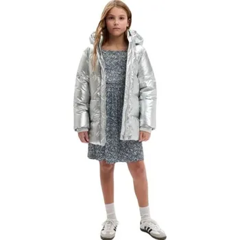 Dívčí bunda Dívčí bunda GAP LONG WARMEST XXL Stříbrná