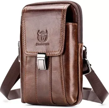 Ledvinka Bullcaptain kožená taška i ledvinka Chardin Hnědá