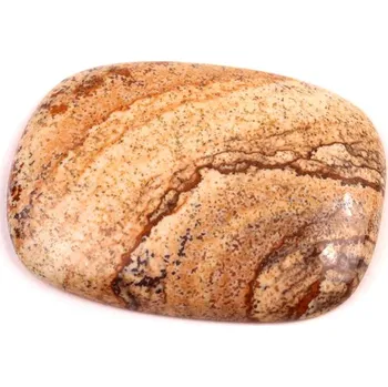 Korálek Kabošon Picture Jasper č.2327 (38x29x5mm)