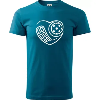 Pánská móda Florbal love - Klasické pánské triko vyšší gramáže - XS ( Petrolejová )