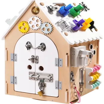 Activity board Derrson Montessori Activity Board domeček 47 x 33 x 33 cm