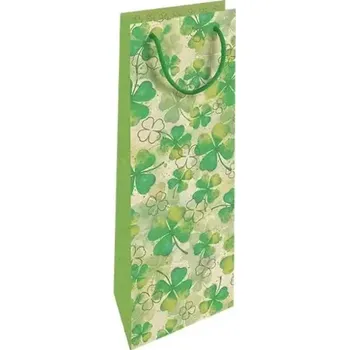 Dárková taška Dárková taška na láhev kraft Čtyřlístek