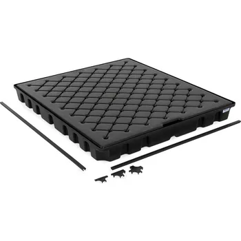 paleta Podlahová plošina base-line z polyethylenu (PE), PE spojovací díly, 1350 x 1200 x 125 mm