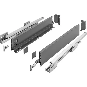Nábytkové kování Zásuvkový Box Slim A 84/550mm nízký Antracit 550A