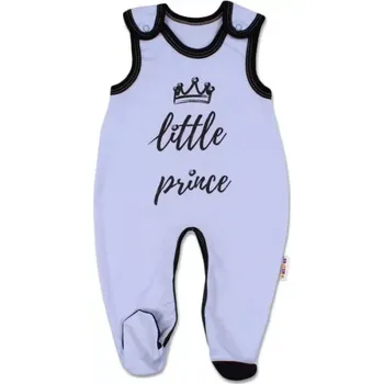 Dupačky Baby Nellys Kojenecké bavlněné dupačky Little Prince Modré, vel.56