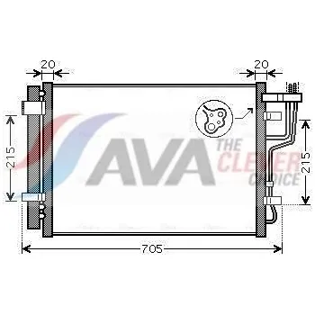 Výparník klimatizace Kondenzátor, klimatizace AVA HY5183D