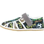 Jonap Barefoot bačkůrky HOME NEW POLOOTEVŘENÉ - černý fotbal Velikost EU: 24,5, vnitřní délka: 162, vnitřní šířka: 69