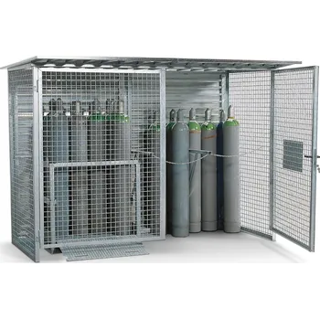 Skladový kontejner Sklad na plynové láhve typ GS 305, bez podlahy, pro až 48 lahví à 50 l