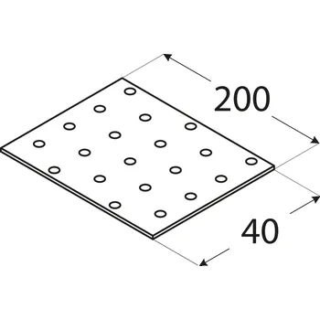 Stavební materiál PP28 - destička perforovaná 40x200x2,0 mm