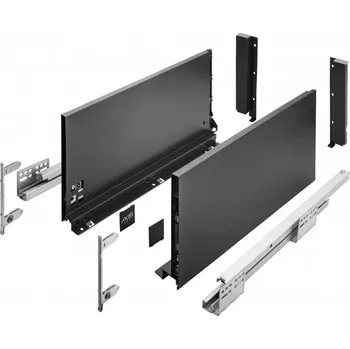 Úložný box Zásuvkový Box Slim D2 199/550mm extra vysoký Černá 550D2