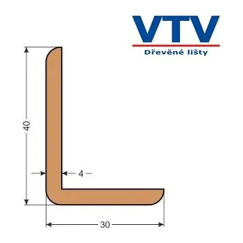 Stavební profil Lišta dřevěná L 4030 2m c.7