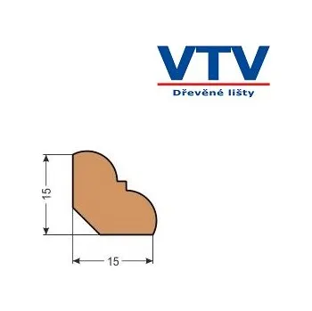 Stavební profil Lišta dřevěná RVO 1515 2,5m c.34
