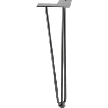 Noha hairpin ARTO s kluzákem, 3 ramena, 12 x 304 mm, černá