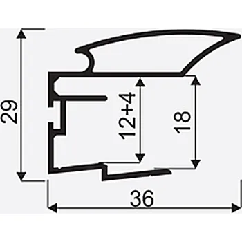 Madlo S ALFA II 16/18mm střibrna nasouvací 04530, délka 2,7m