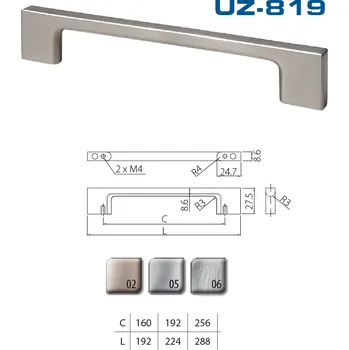 Nábytkové kování Uch. UZ-819-160-05 mat. chrom
