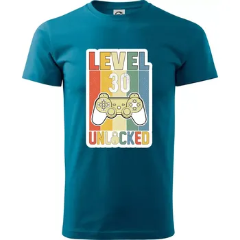 Pánské tričko Gaming narozeniny 30 - Klasické pánské triko vyšší gramáže - L ( Petrolejová )