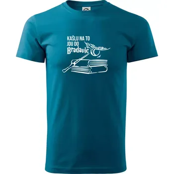 Pánské tričko Kašlu na to, jdu do Bradavic - Klasické pánské triko vyšší gramáže - S ( Petrolejová )