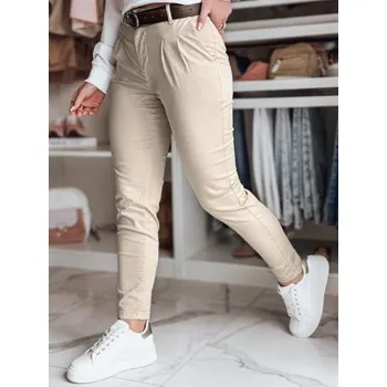 Dámské kalhoty Dámské chino kalhoty s páskem MODELA cappuccino
