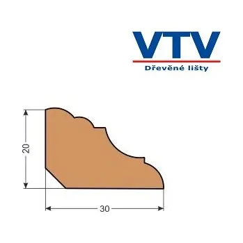 Stavební profil Lišta dřevěná RVO 3020 2m c.30
