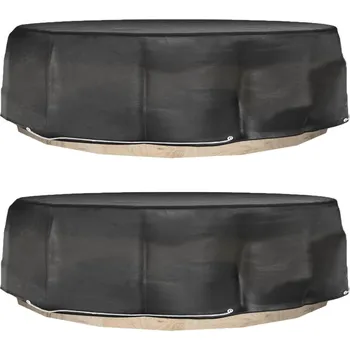 Krycí plachta vidaXL Plachty na zahradní nábytek 2 ks 8 oček Ø 188 x 50 cm kulaté [3155384]