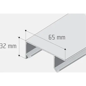 Dveřní kování S20/30 lista alu 2M dvojkolej