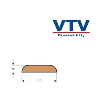 Stavební profil Lišta dřevěná K 2004 2m c.45