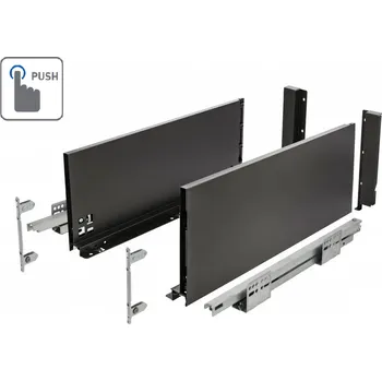 Úložný box Zásuvkový Box Slim P2O D2 300D2 199/300mm extra vysoký Černá