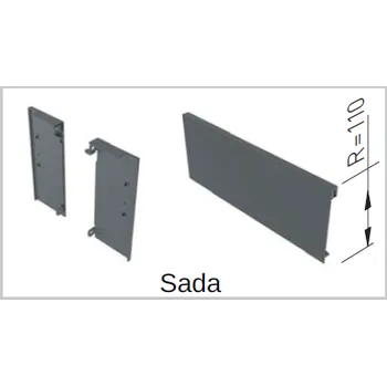Elektrická zásuvka Zásuvkový Box Slim vnitř. zásuvka A1 sada = čelní panel+držák 110/1200mm Bílá