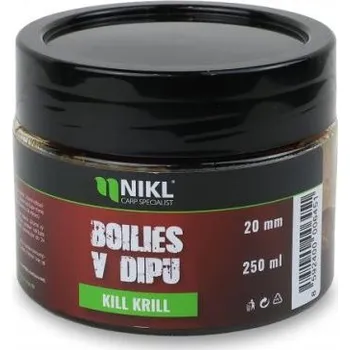 Boilies NIKL Boilies v dipu Kill Krill 250ml Velikost [ mm ]: 20