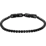 Free Style Tenisový náramek z chirurgické oceli se zirkony MBSS19 Barva: Černá