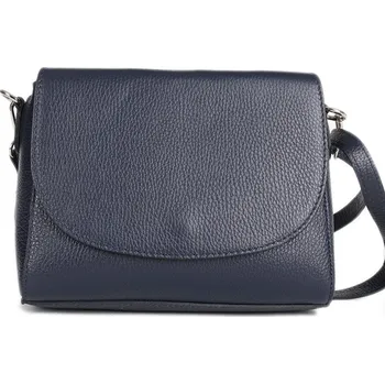 Kabelka ITALSKÉ Dámská modrá kožená kabelka Adela