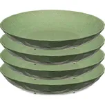 KOZIOL CLUB 4 ks 22 cm - sada talířů z organického plastu, zelené