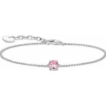 Hodinky Thomas Sabo A2156-051-9-L19V Bracelet with pink Zirconia Pendant 16-19 cm