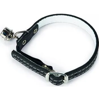 Obojek pro psa Beeztees Obojek pro kočky kožený černý 23,5-28cm x 10mm