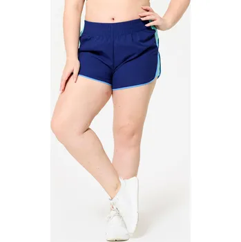 Dámské kraťasy DOMYOS Dámské fitness kraťasy XL MODRÁ|ZELENÁ